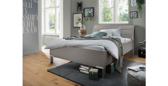 BETT 120/200 cm  in Grau  - Chromfarben/Grau, KONVENTIONELL, Holzwerkstoff/Metall (120/200cm) - Dieter Knoll