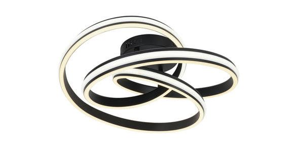 LED-DECKENLEUCHTE 48/52/23 cm   - Schwarz/Weiß, Design, Kunststoff/Metall (48/52/23cm) - Novel