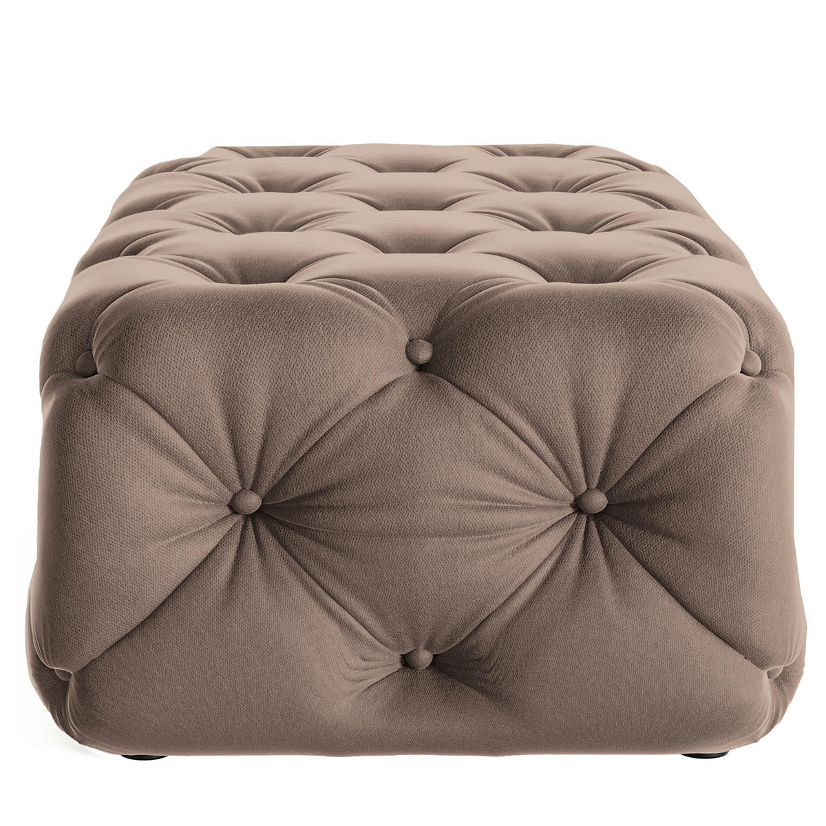 HOCKER in Textil Braun  - Schwarz/Braun, Design, Kunststoff/Textil (130/39/65cm) - P & B