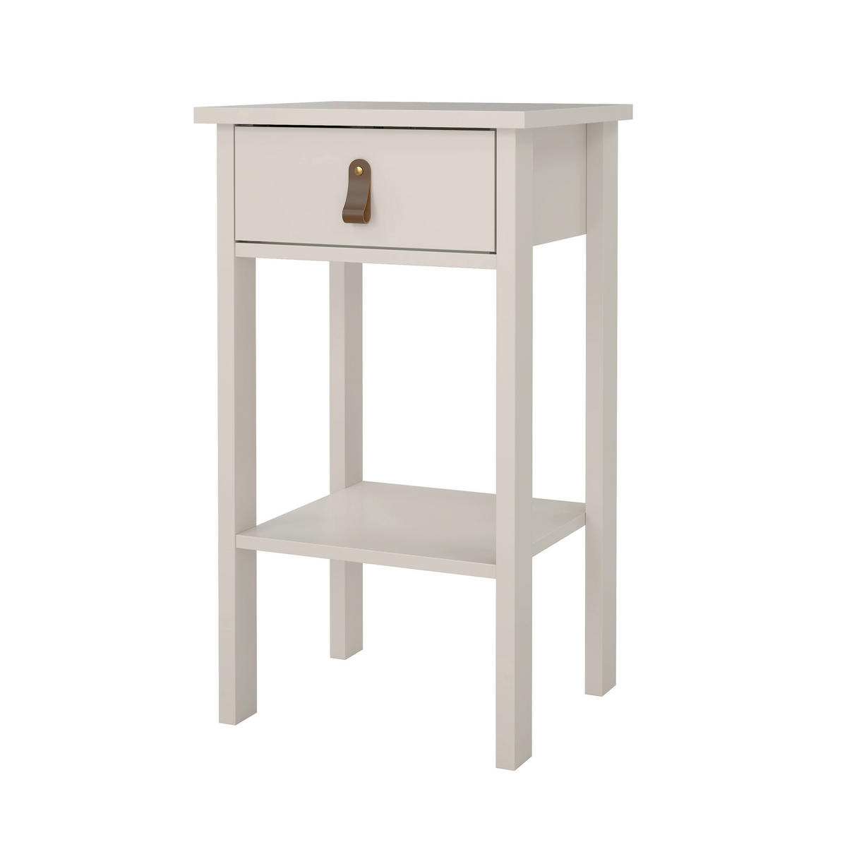 NACHTSCHRANK 40/70,1/34,2 cm Douglasie, Fichte, Kiefer, Lärche, Tanne  - Kaschmir/Silberfarben, MODERN, Leder/Holz (40/70,1/34,2cm) - MID.YOU