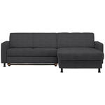 ECKSOFA in Webstoff Dunkelgrau  - Dunkelgrau/Schwarz, Design, Kunststoff/Textil (257/165cm) - Xora