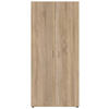 OMARA S KLASIČNIMI VRATI, barve hrasta  - barve hrasta/barve aluminija, Basics, umetna masa/leseni material (81/176/50,8cm) - Boxxx