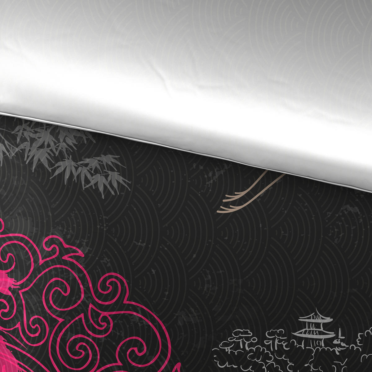 KÉTOLDALAS ÁGYNEMŰHUZAT 140/200 cm  - fekete, Trend, textil (140/200cm) - Esposa