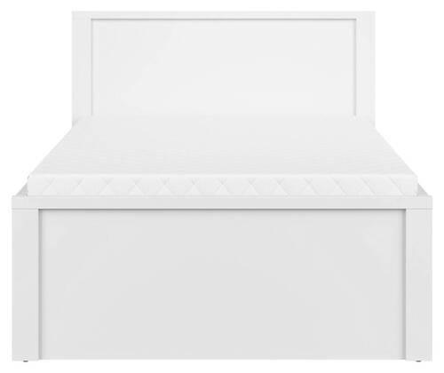 POSTELJA 120 cm   x 200 cm  , leseni material bela  - bela, Moderno, leseni material (120/200cm) - MID.YOU