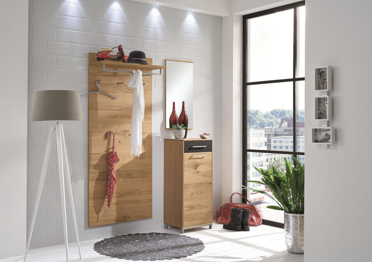 GARDEROBENPANEEL  in 80/183/27 cm  - Eichefarben, Design, Holz (80/183/27cm)