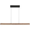 LED-HÄNGELEUCHTE 115/4,5/150 cm  - Dunkelbraun/Opal, Natur, Holz/Kunststoff (115/4,5/150cm) - Globo
