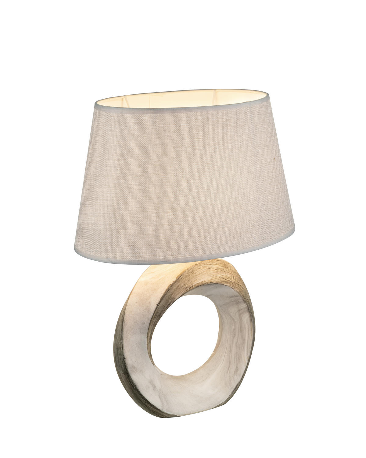 TISCHLEUCHTE - Grau, Design, Keramik/Textil (31/20/41,5cm) - Globo