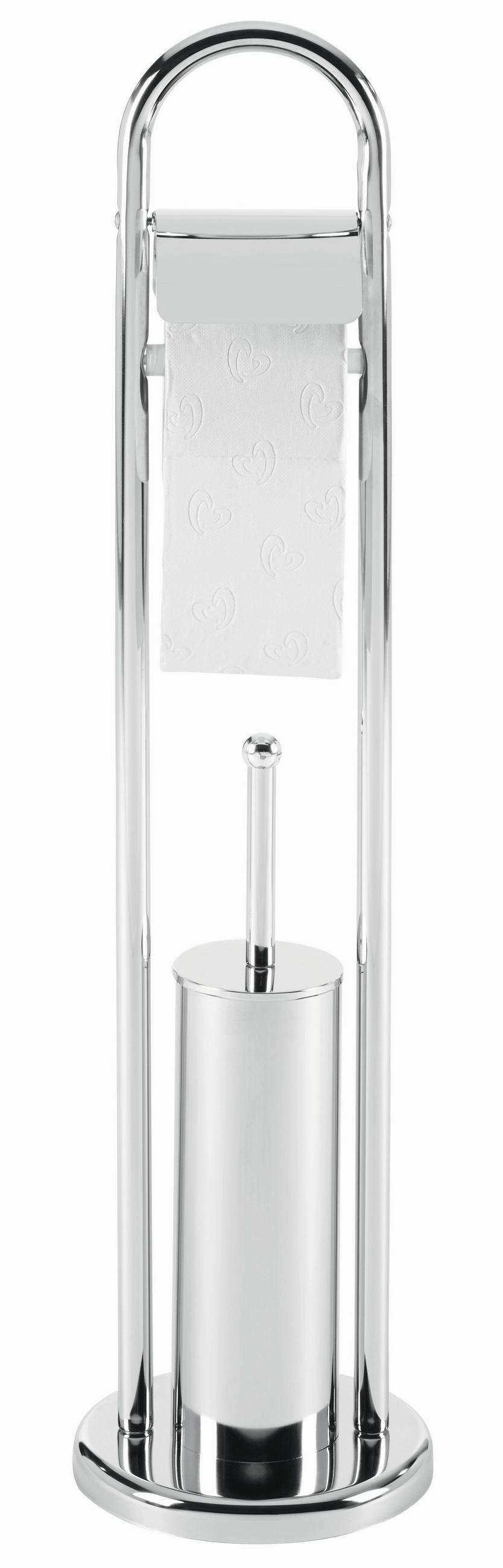 WC GARNITURA SA ČETKOM  boja hroma  metal  - boja hroma, Osnovno, metal - Xora