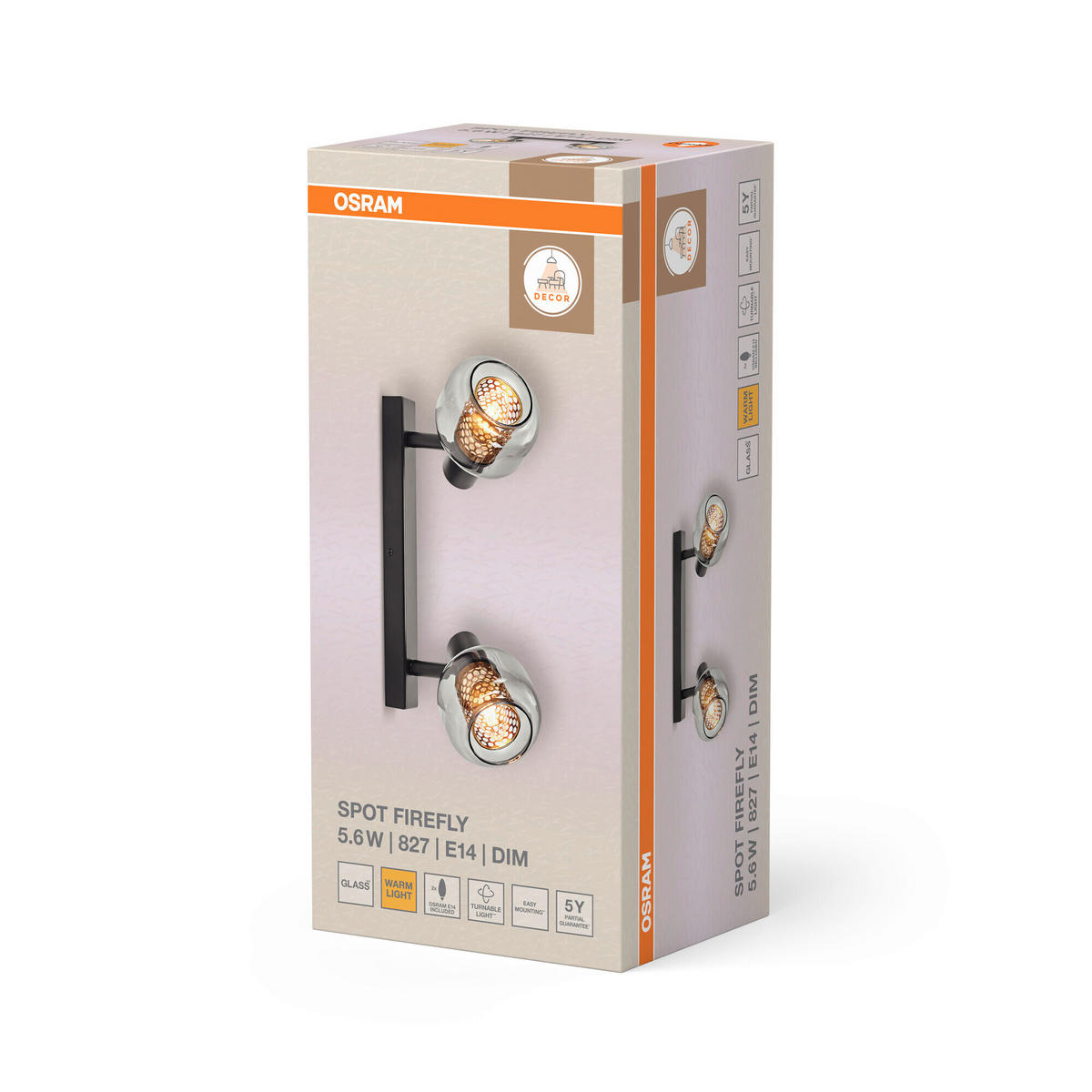 LED-STRAHLER 38,5/17,6/10,5 cm   - Schwarz, Basics, Glas/Metall (38,5/17,6/10,5cm) - Osram