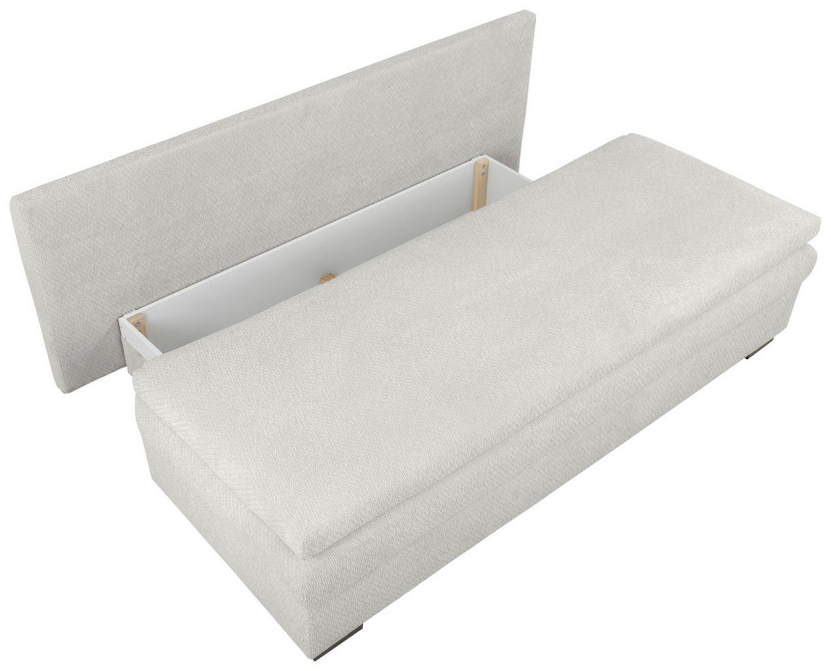 SCHLAFSOFA in Struktur Hellgrau  - Hellgrau/Schwarz, KONVENTIONELL, Kunststoff/Textil (195/93/83cm) - Carryhome