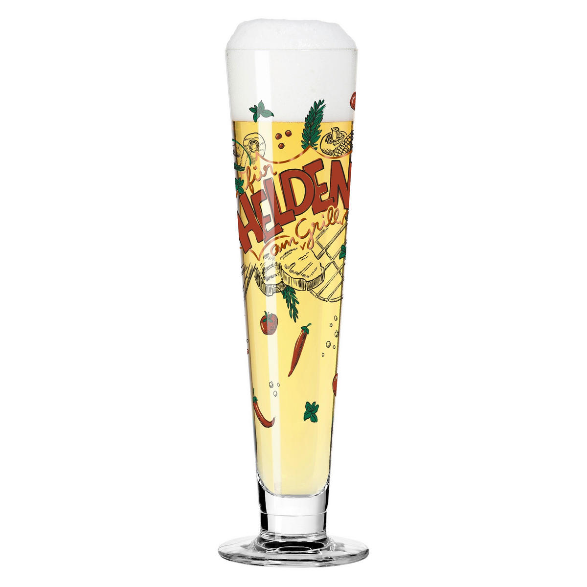 BIERGLAS 385 ml  - Rot/Schwarz, LIFESTYLE, Glas (7,5/7,5/24,9cm) - Ritzenhoff
