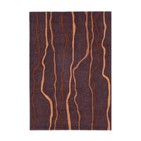 FLACHWEBETEPPICH 70/140 cm  - Taupe/Orange, Design, Textil (70/140cm) - Novel