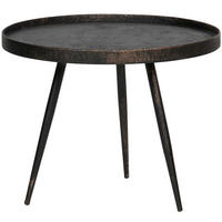 BEISTELLTISCH 58/58/44 cm Sperrholz Goldfarben, Zinkfarben rund  - Goldfarben/Zinkfarben, Design, Holzwerkstoff/Metall (58/58/44cm) - Livetastic