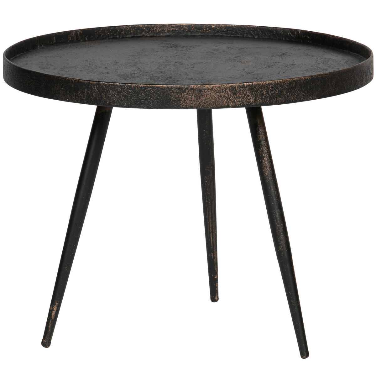 BEISTELLTISCH 58/58/44 cm Sperrholz Goldfarben, Zinkfarben rund  - Goldfarben/Zinkfarben, Design, Holzwerkstoff/Metall (58/58/44cm) - Livetastic
