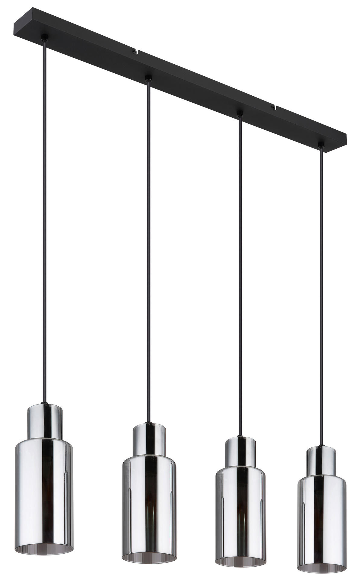 HÄNGELEUCHTE 82/10/120 cm    - Schwarz, Basics, Glas/Metall (82/10/120cm) - Globo