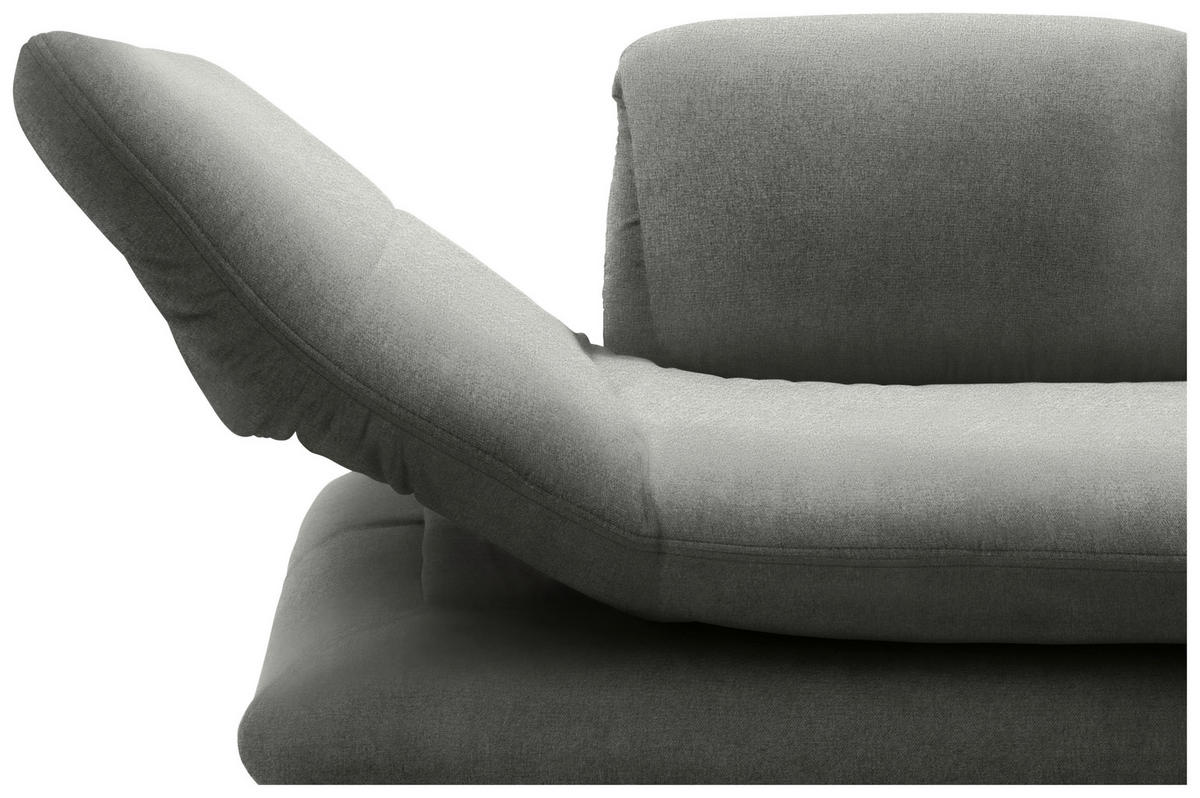 SESSEL mit Funktion in Webstoff Grau  - Schwarz/Grau, Design, Textil/Metall (139 (197)/83 (110)/98cm) - LOOKS by W.Joop