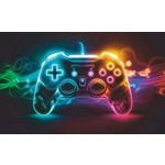 FUSSMATTE 90/145 cm Velvet Game controller  - Multicolor, Trend, Kunststoff/Textil (90/145cm) - Esposa