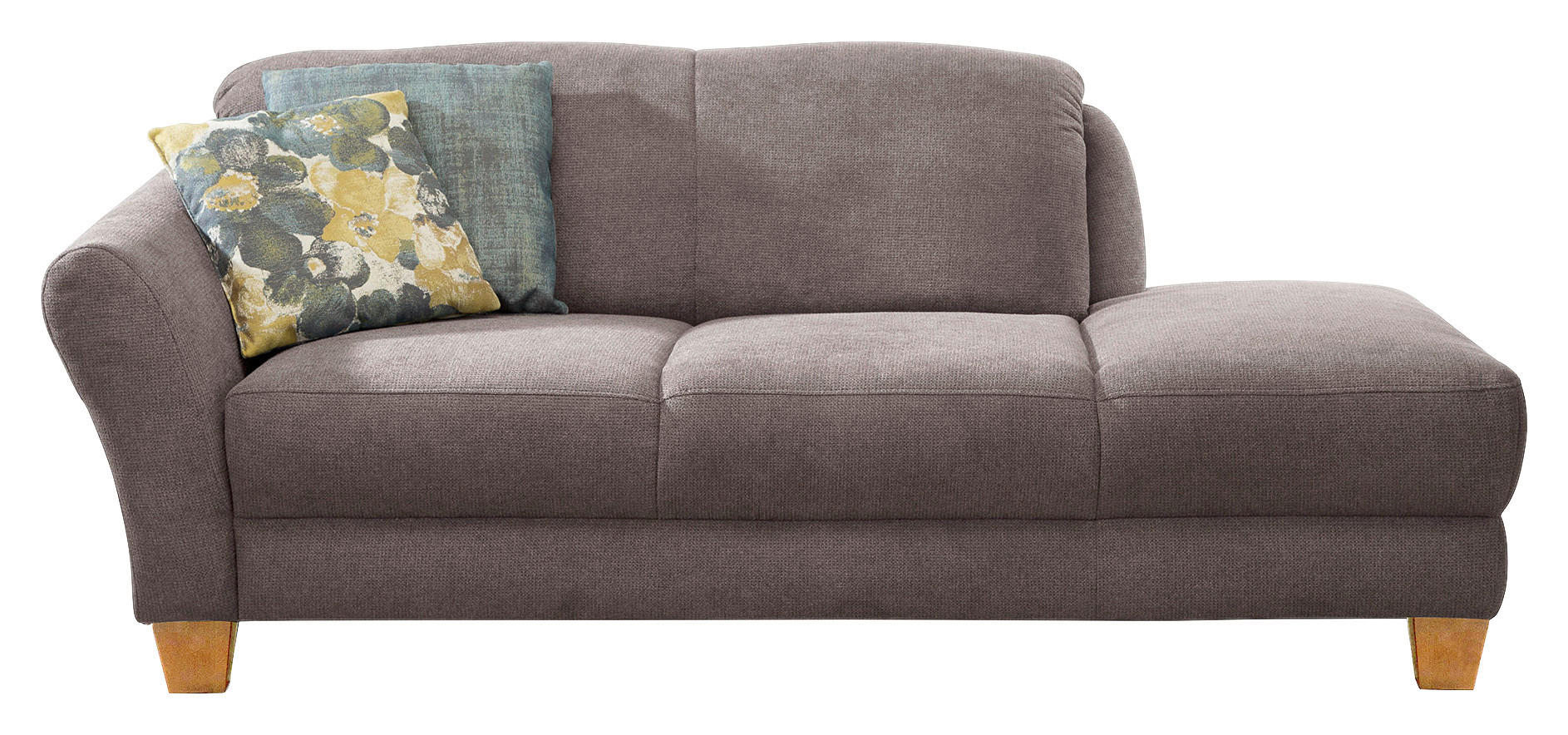 RÉCAMIERE Taupe Flachgewebe  - Taupe/Naturfarben, KONVENTIONELL, Holz/Textil (194/84/91cm) - Sit & More