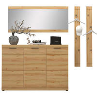 GARDEROBE 4-teilig  in 208/200/40 cm  - Buchefarben, KONVENTIONELL, Glas/Holzwerkstoff (208/200/40cm) - Cantus