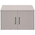 AUFSATZSCHRANK 72/43/54 cm   - Kaschmir/Schwarz, Basics, Holzwerkstoff/Metall (72/43/54cm) - Xora