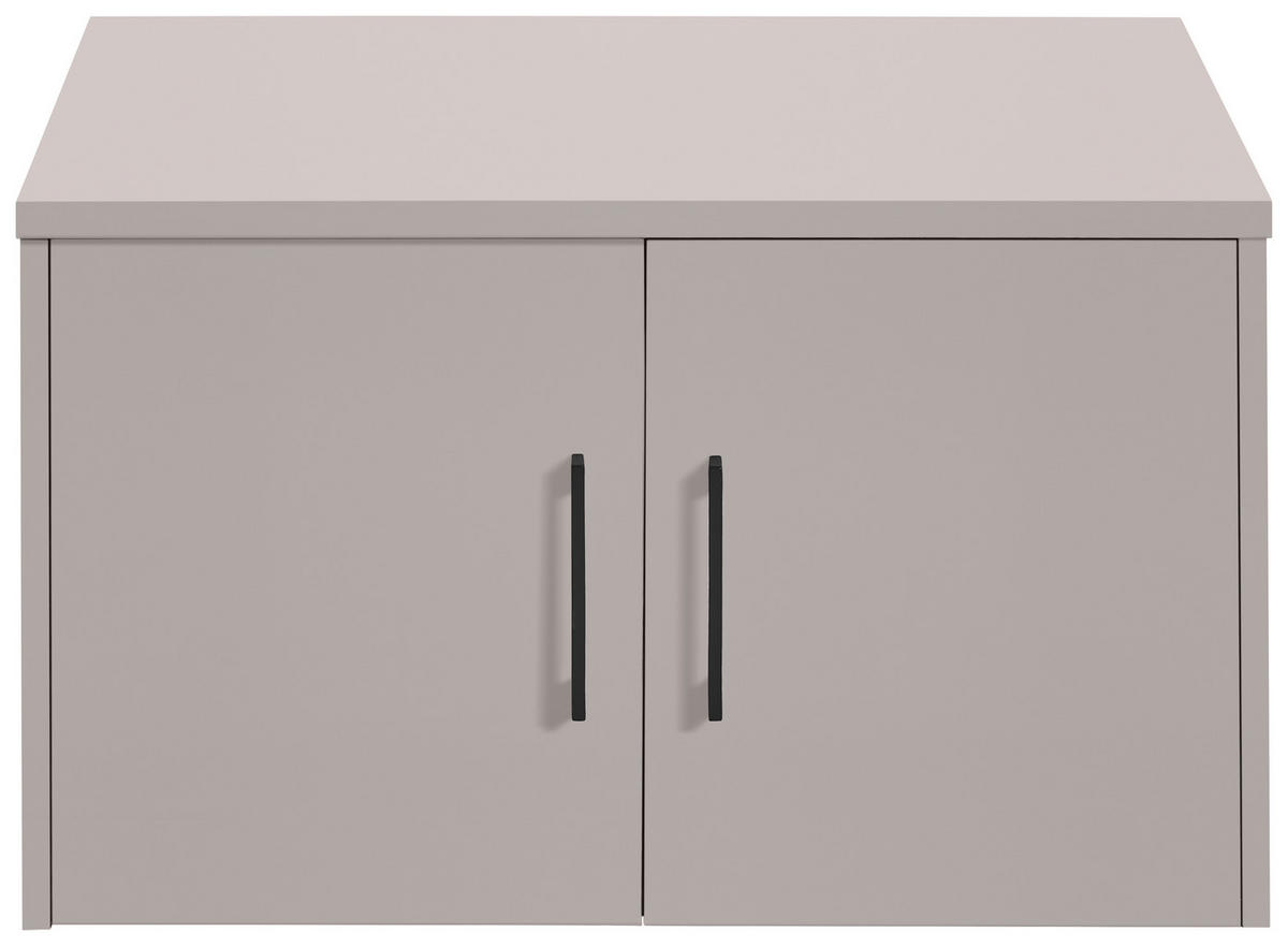 AUFSATZSCHRANK 72/43/54 cm  in  - Kaschmir/Schwarz, Basics, Holzwerkstoff/Metall (72/43/54cm) - Xora