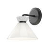 WANDLEUCHTE Alora Mood   - Schwarz, KONVENTIONELL, Glas/Metall (22,2/20,3/21,8cm) - Elstead Lighting