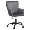 DREHSTUHL  in Cord, Samt Grau  - Schwarz/Grau, MODERN, Kunststoff/Textil (61/92/62cm) - Livetastic