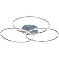 STROPNÉ LED SVIETIDLO, 71/52/9 cm - hliníková, Design, kov/plast (71/52/9cm) - Novel