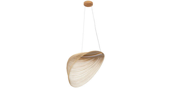 LED-HÄNGELEUCHTE 60/38/163,5 cm - Eichefarben/Naturfarben, Trend, Holzwerkstoff/Metall (60/38/163,5cm) - Novel
