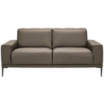 2-SITZER-SOFA  in Echtleder Taupe   - Taupe/Schwarz, Design, Leder/Metall (180/82/92cm) - Johann Jakob