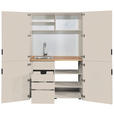 SCHRANKKÜCHE 124/200/70 cm  in Kaschmir  - Kaschmir/Eichefarben, KONVENTIONELL, Holzwerkstoff/Metall (124/200/70cm) - Xora