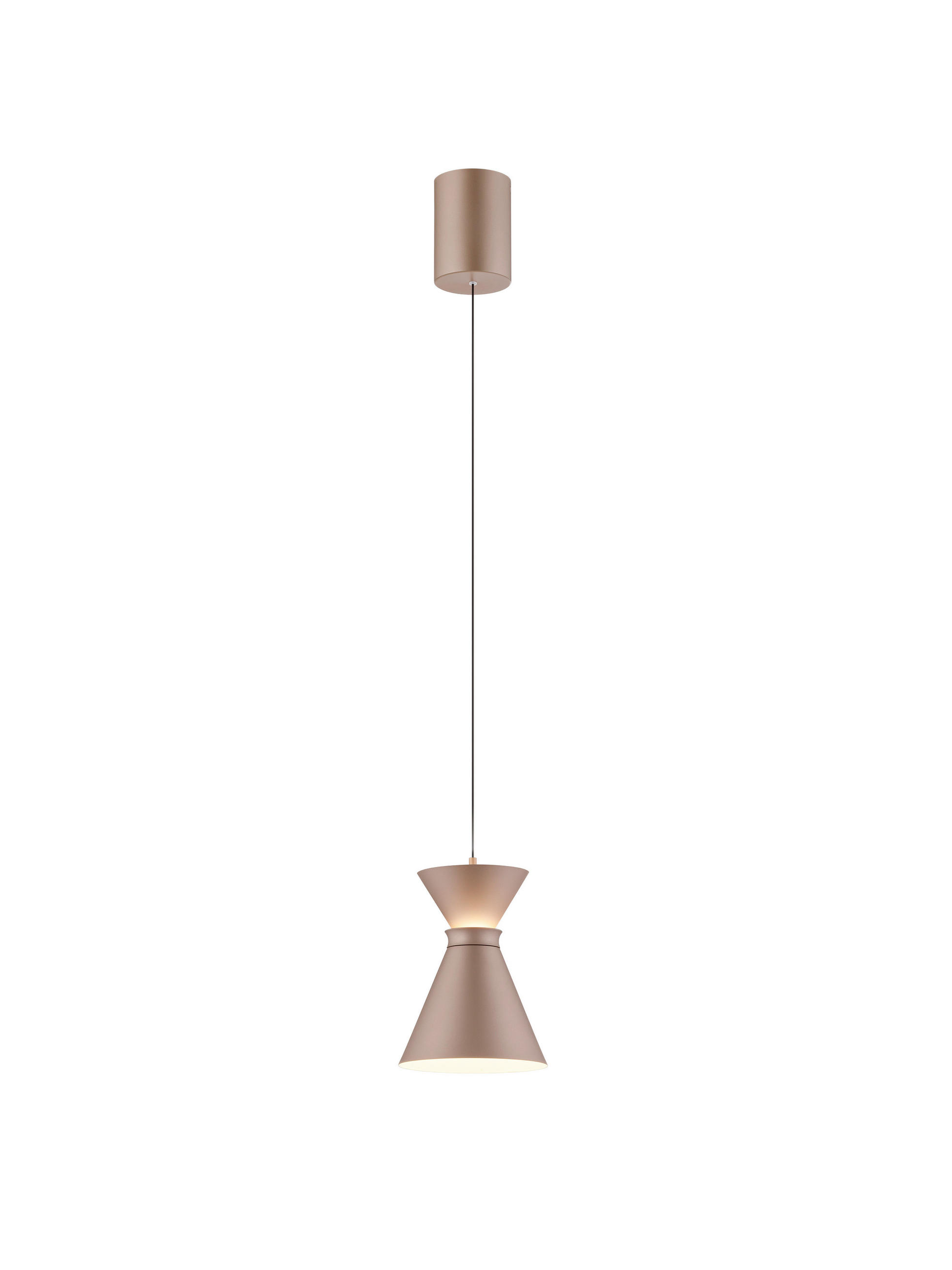LED-HÄNGELEUCHTE 15/210 cm  - Cappuccino, Design, Kunststoff/Metall (15/210cm) - Helestra