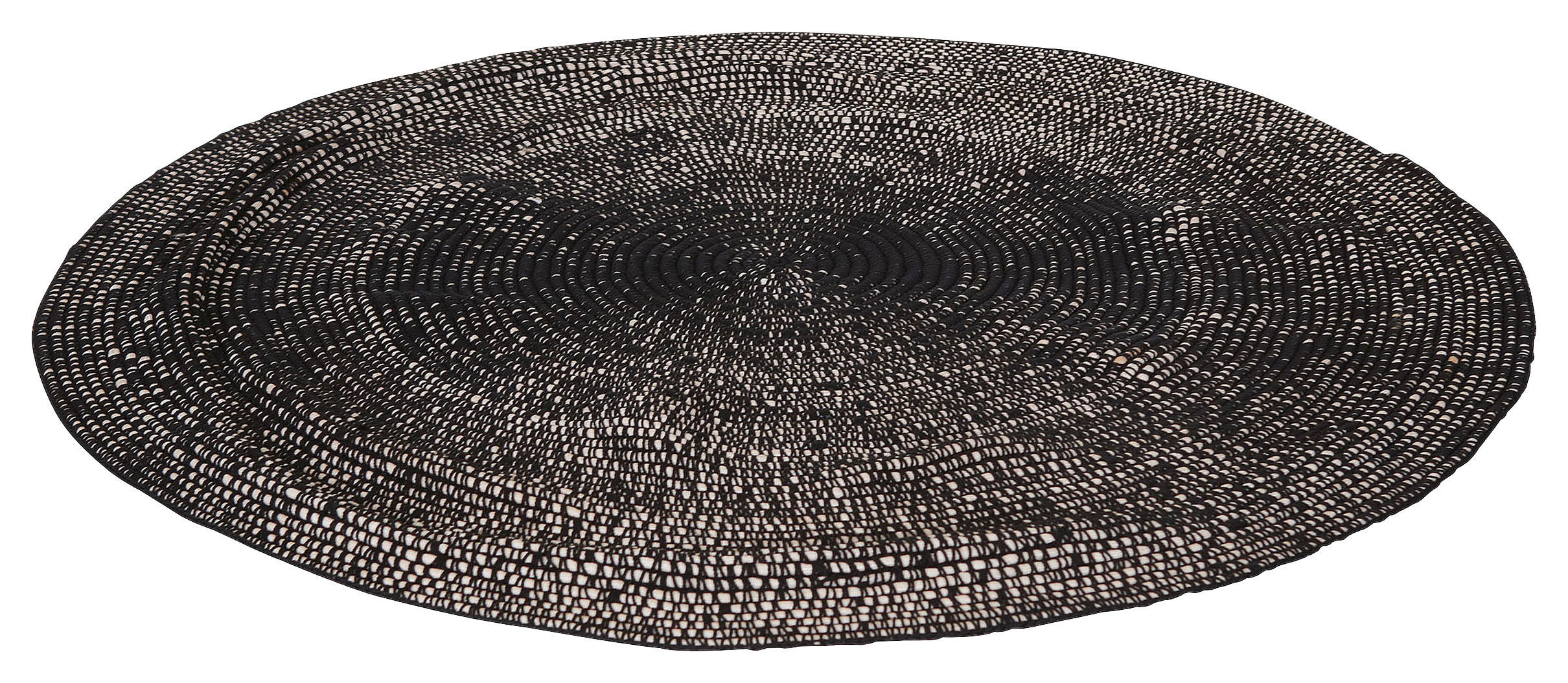 TEPPICH 150 cm  - Schwarz, Trend, Textil (150cm)