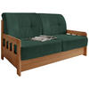 SCHLAFSOFA Cord Kieferfarben, Dunkelgrün  - Dunkelgrün/Kieferfarben, MODERN, Textil (154/88/90cm) - Livetastic