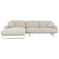 ECKSOFA in Webstoff Champagner  - Champagner, Design, Textil/Metall (184/304cm) - Dieter Knoll