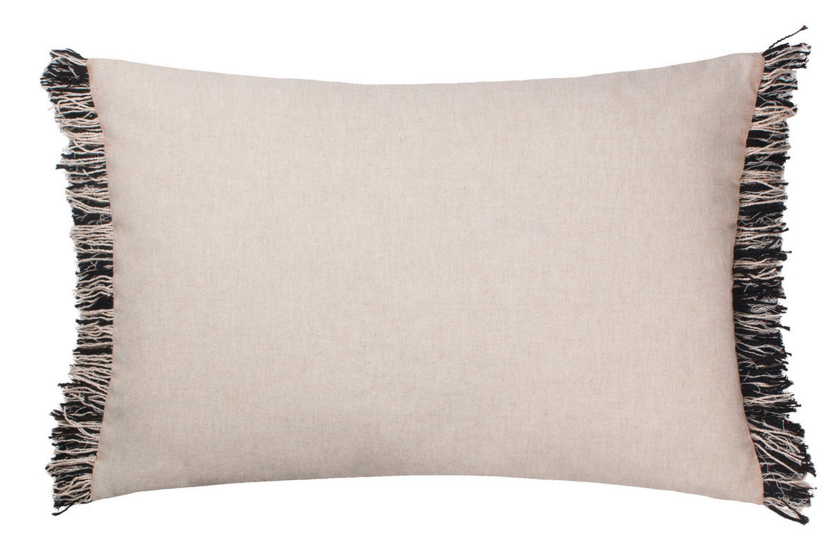 KISSENHÜLLE T-Ethno Fringes 40/60 cm  - Schwarz/Naturfarben, Trend, Textil (40/60cm) - Tom Tailor