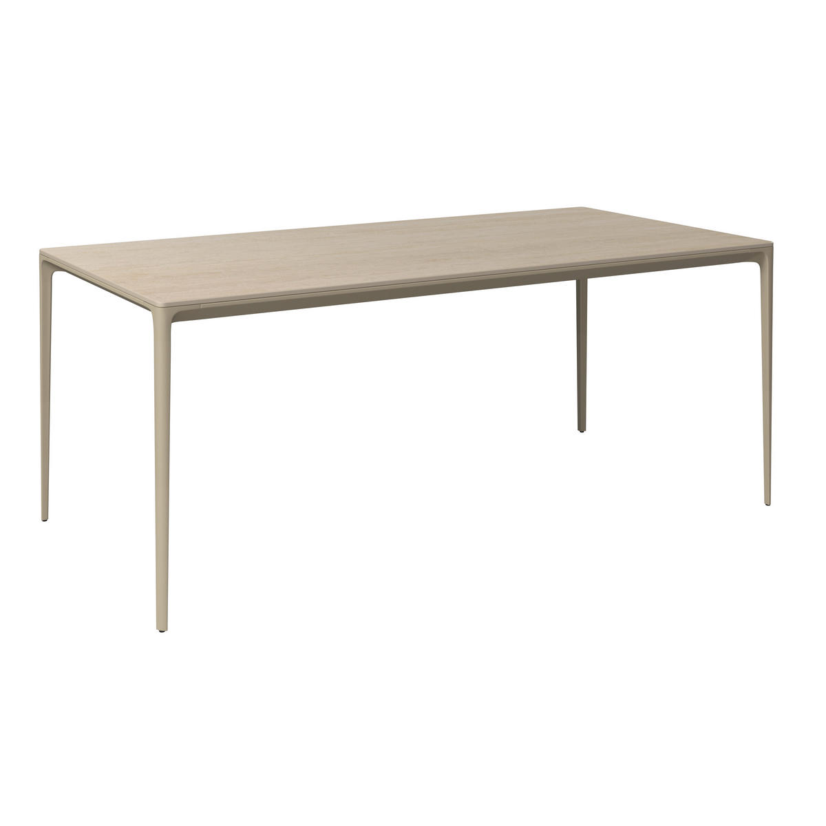 GARTENTISCH 220/100/73 cm Metall, Stein rechteckig  - Beige, Design, Stein/Metall (220/100/73cm) - Dieter Knoll