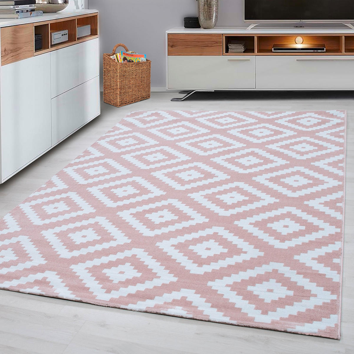VÄVD MATTA 240/340 cm Plus  - pink, Basics, textil (240/340cm) - Novel