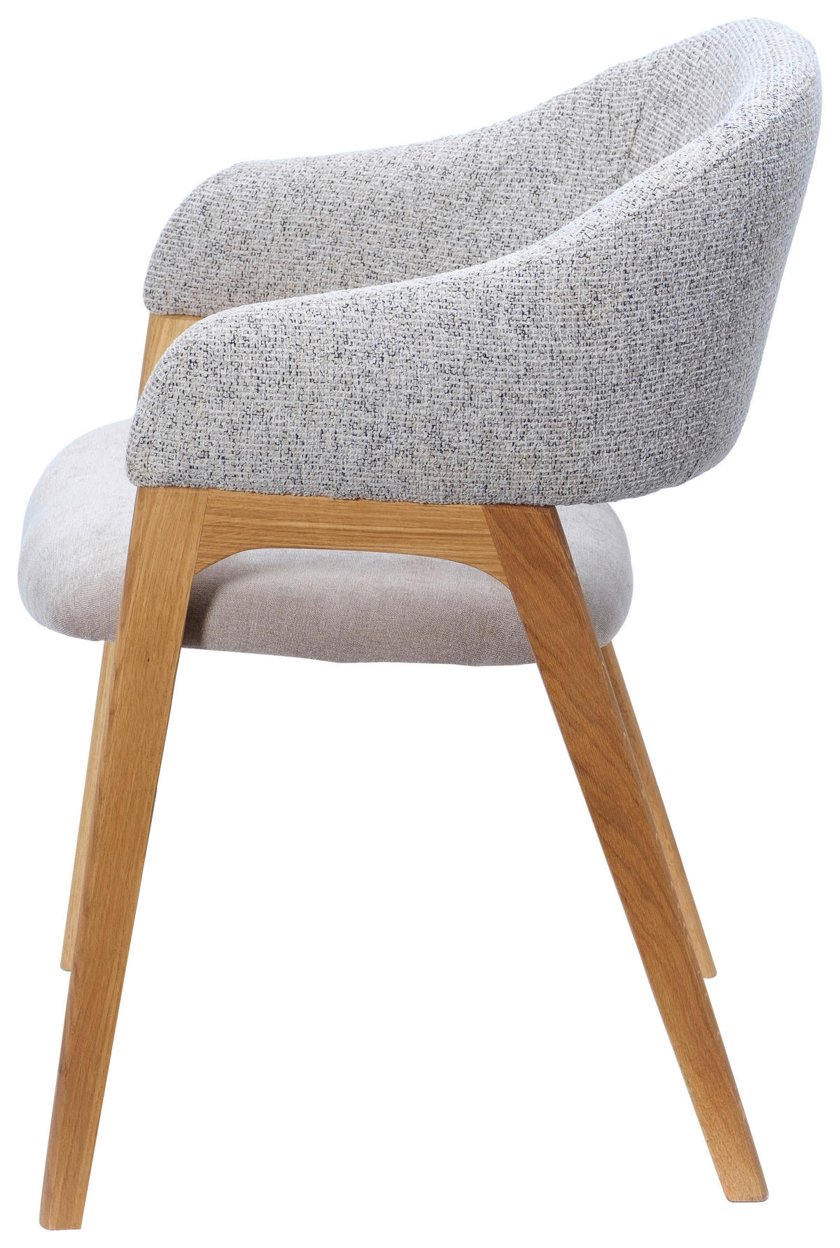ARMLEHNSTUHL  in Webstoff  - Eichefarben/Grau, KONVENTIONELL, Holz/Textil (56,5/82,5/59,5cm) - Linea Natura