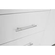 DREHTÜRENSCHRANK  in Weiß, Weiß Hochglanz  - Weiß Hochglanz/Alufarben, KONVENTIONELL, Holzwerkstoff/Metall (244/218,6/59,4cm) - Xora