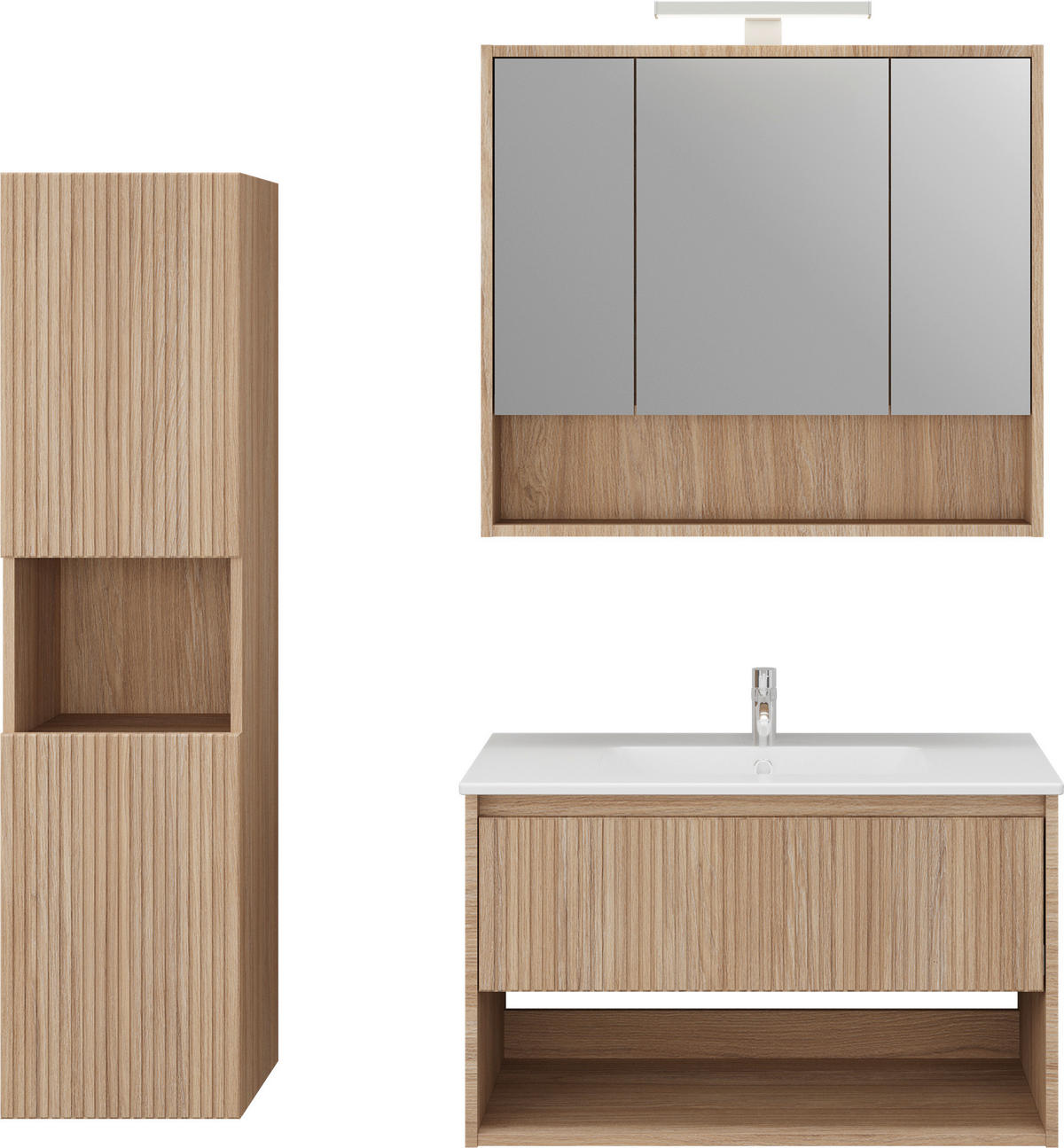 BOČNÁ SKRINKA, farba duba, farba duba, 33/130/33 cm - farba duba, Modern, kompozitné drevo (33/130/33cm) - Stylife