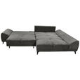 ECKSOFA in Webstoff Anthrazit  - Anthrazit/Schwarz, KONVENTIONELL, Kunststoff/Textil (310/185cm) - Carryhome