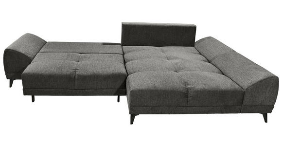 ECKSOFA in Webstoff Anthrazit  - Anthrazit/Schwarz, KONVENTIONELL, Kunststoff/Textil (310/185cm) - Carryhome