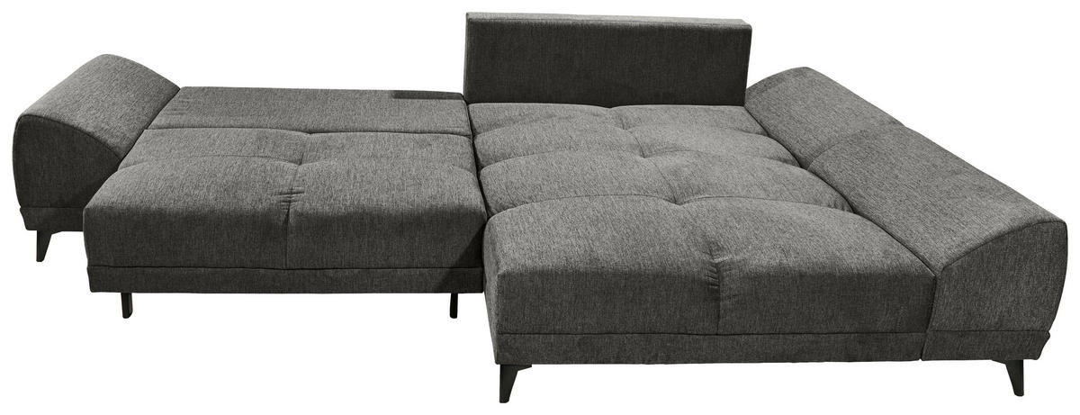 HÖRNSOFFA i vävt tyg antracit  - svart/antracit, Klassisk, textil/plast (310/185cm) - MID.YOU