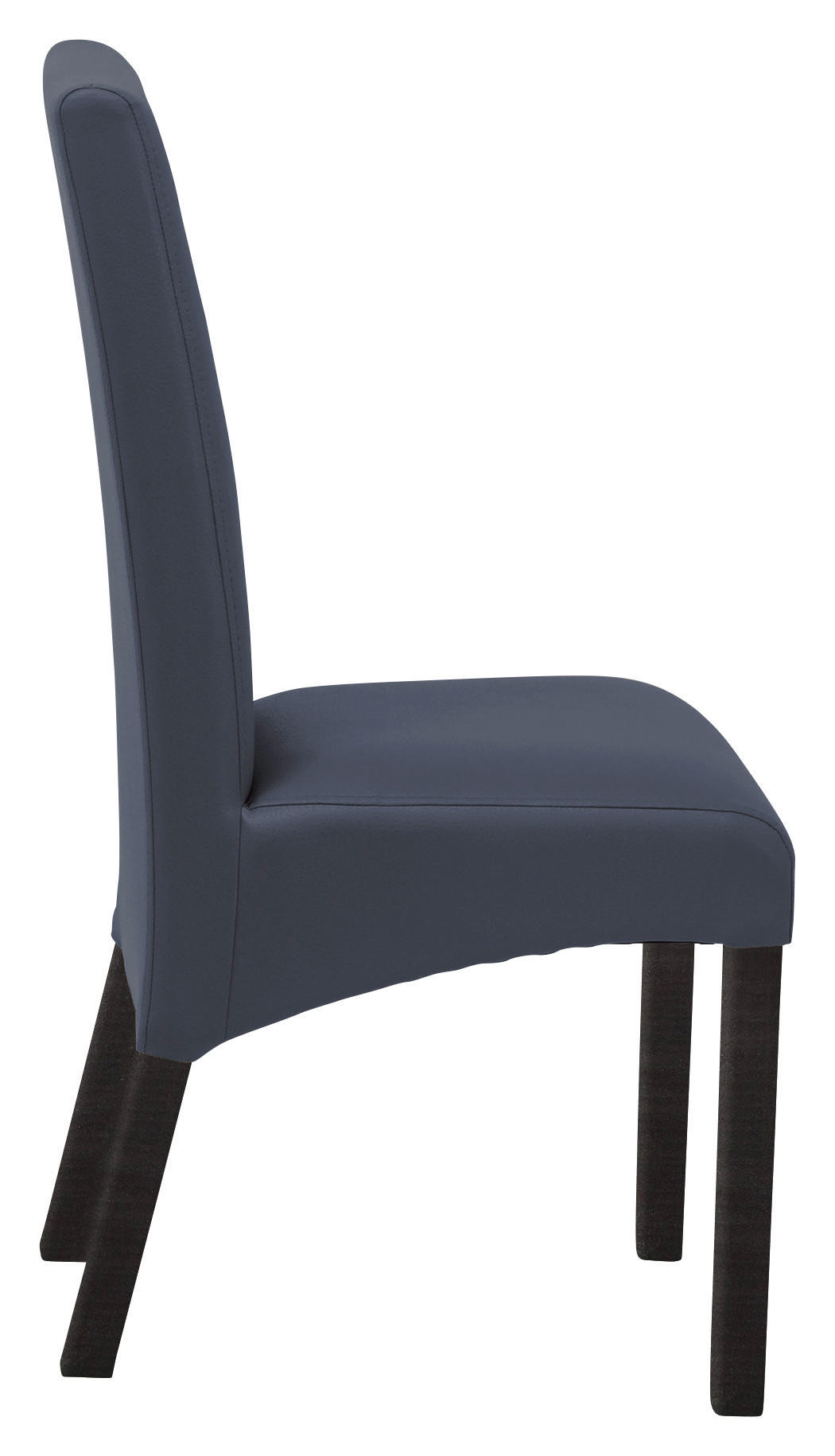 STUHL Lederlook Dunkelblau, Buche Kolonial  - Buche Kolonial/Dunkelblau, KONVENTIONELL, Holz/Textil (47/102/57cm) - Carryhome