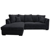 ECKSOFA in Cord Schwarz  174/259 cm  - Schwarz, Design, Kunststoff/Textil (174/259cm) - Cantus