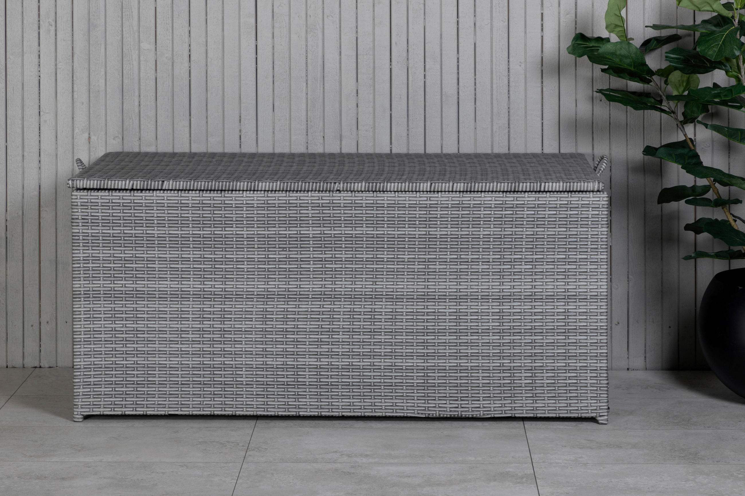 Gardenson Kissenbox Grau 130x61x60 cm