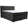 BOXSPRINGBETT 180/200 cm  in Schwarz  - Chromfarben/Schwarz, Design, Holz/Holzwerkstoff (180/200cm) - Boxxx