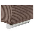 WOHNLANDSCHAFT  in Cord Braun  - Chromfarben/Braun, KONVENTIONELL, Kunststoff/Textil (180/376/180cm) - Carryhome