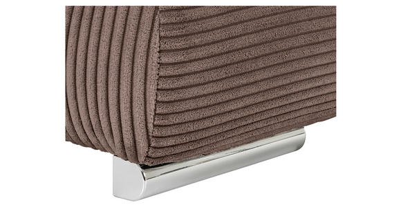 WOHNLANDSCHAFT  in Cord Braun  - Chromfarben/Braun, KONVENTIONELL, Kunststoff/Textil (180/376/180cm) - Carryhome